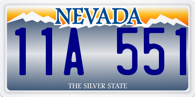 NV license plate 11A551