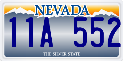 NV license plate 11A552