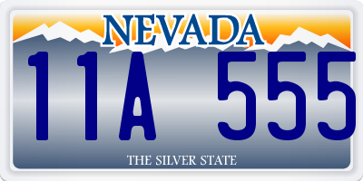 NV license plate 11A555