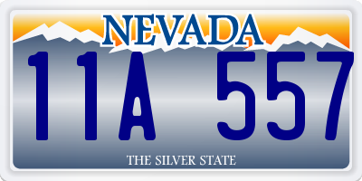 NV license plate 11A557