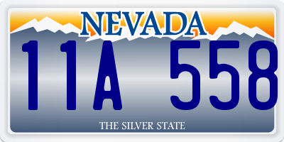 NV license plate 11A558