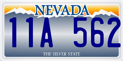 NV license plate 11A562