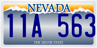 NV license plate 11A563