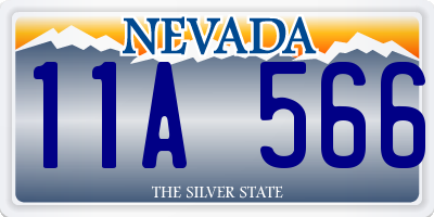 NV license plate 11A566