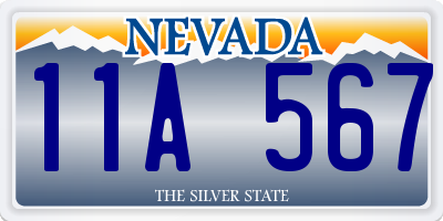 NV license plate 11A567