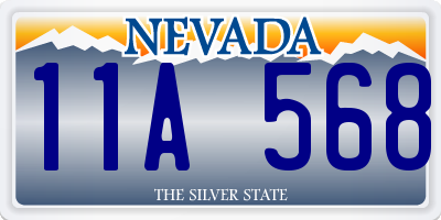 NV license plate 11A568