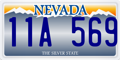 NV license plate 11A569