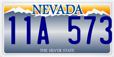 NV license plate 11A573