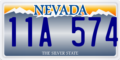 NV license plate 11A574