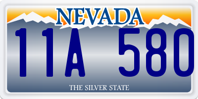 NV license plate 11A580