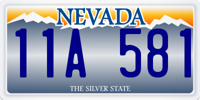 NV license plate 11A581
