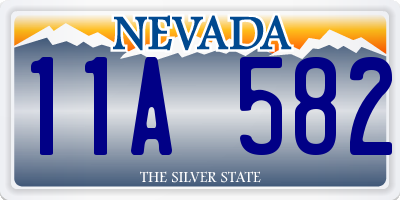 NV license plate 11A582
