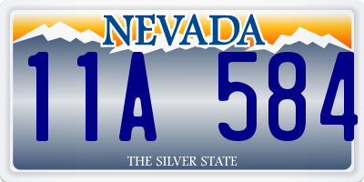 NV license plate 11A584