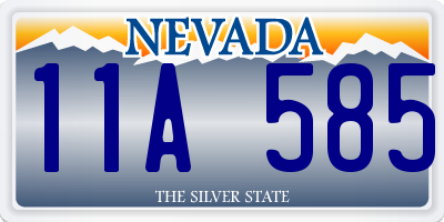 NV license plate 11A585