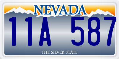 NV license plate 11A587