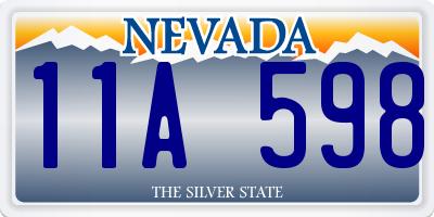 NV license plate 11A598