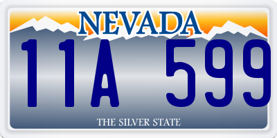 NV license plate 11A599