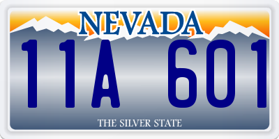 NV license plate 11A601