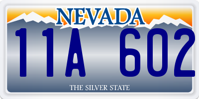 NV license plate 11A602