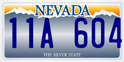 NV license plate 11A604