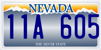 NV license plate 11A605