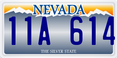 NV license plate 11A614