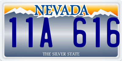 NV license plate 11A616