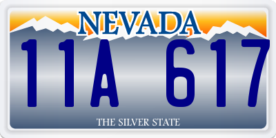 NV license plate 11A617
