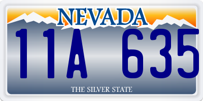 NV license plate 11A635