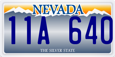 NV license plate 11A640