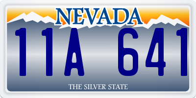 NV license plate 11A641