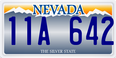 NV license plate 11A642