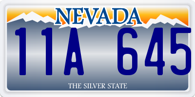NV license plate 11A645