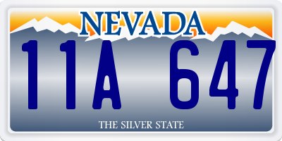 NV license plate 11A647
