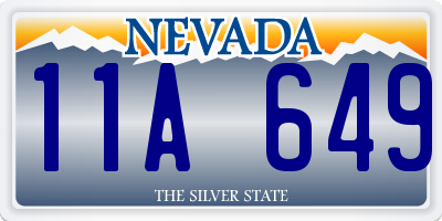 NV license plate 11A649