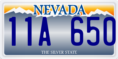 NV license plate 11A650