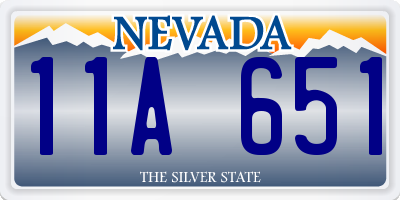 NV license plate 11A651