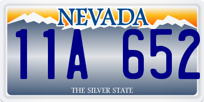 NV license plate 11A652
