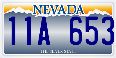 NV license plate 11A653