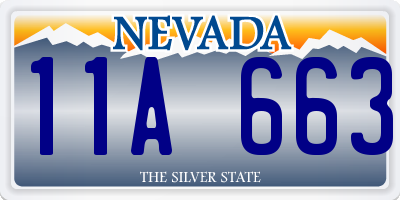 NV license plate 11A663