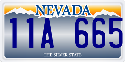 NV license plate 11A665