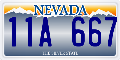 NV license plate 11A667