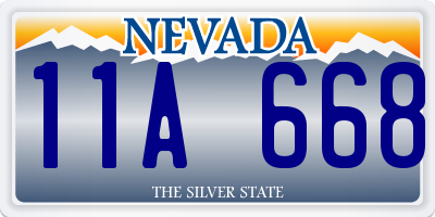 NV license plate 11A668