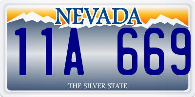 NV license plate 11A669
