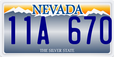 NV license plate 11A670