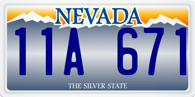 NV license plate 11A671
