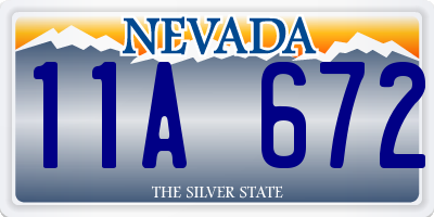 NV license plate 11A672