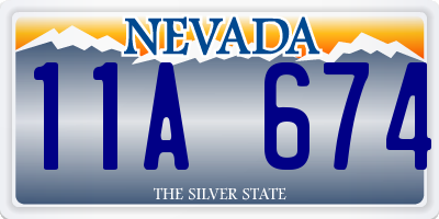 NV license plate 11A674