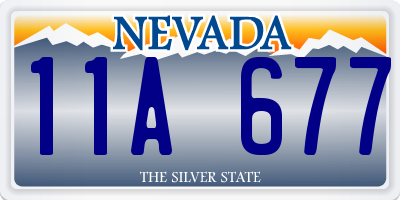 NV license plate 11A677