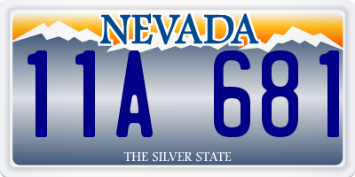 NV license plate 11A681